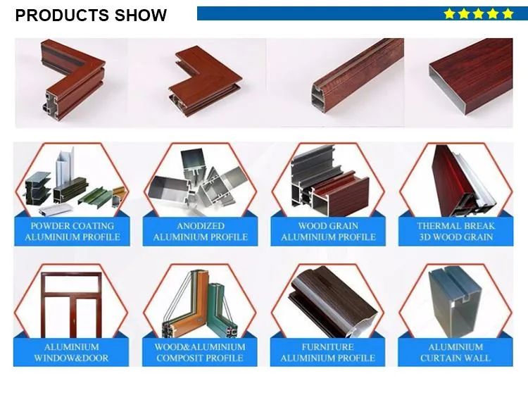 Anodized Large Thermal Break Square Aluminium Extrusion Profile for Window and Door