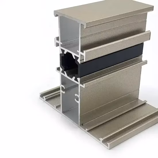 Profilé en aluminium pour fenêtre coulissante et battante avec performance de rupture de pont thermique dans les matériaux de construction