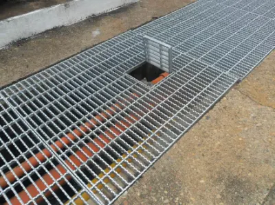 Grilles en acier galvanisé à chaud pour drain de tranchée